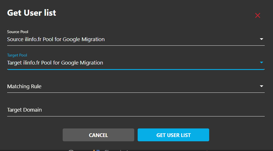 Google Migration get list