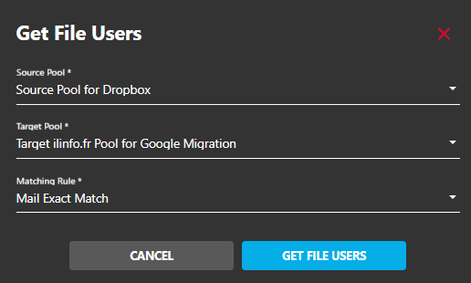 dropbox to google drive migration getlist